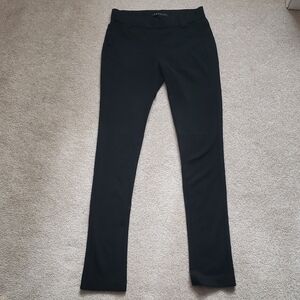Theory Black Skinny High Stretch Wool Pants, Size S